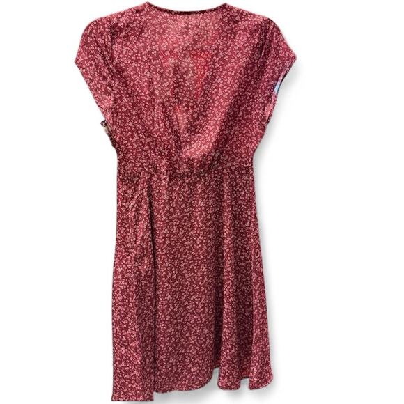 Outerknown Floral Mini Dress Size XS Purple Wine NWT Sustainable Surf Brand - Picture 3 of 7